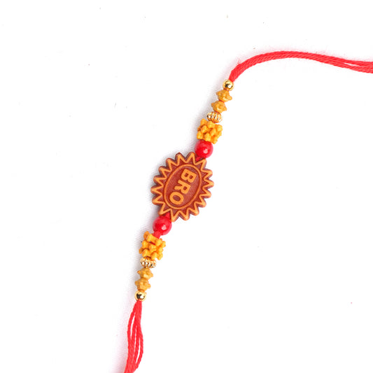 Bro Rakhi for Brother Cool and Modern Design Perfect for Raksha Bandhan Bro Celebrations Includes Complimentary Roli Chawal