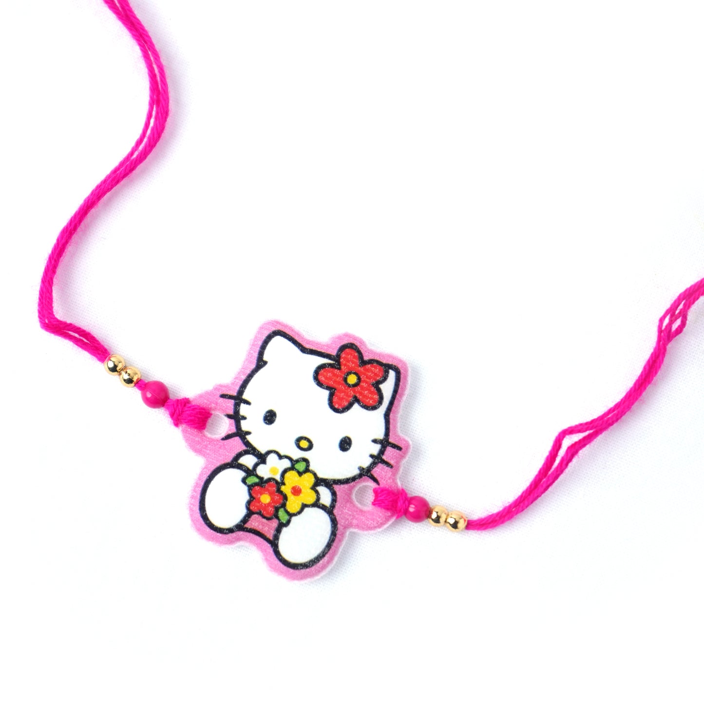 Hello Kitty Rakhi for Kids with Complimentary Roli Chawal