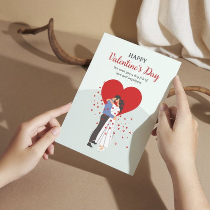 Happy Valentine's Day Greeting Card with Custom Message Option