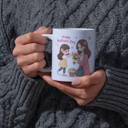 Happy Mother’s Day Mom & Daughter Ceramic Mug – 350 ML Gift Edition