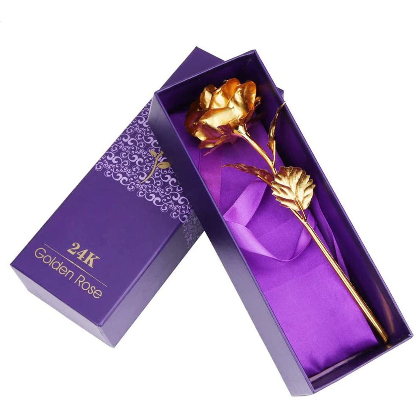 24K Gold Plated Rose with Personalized Message & Photo