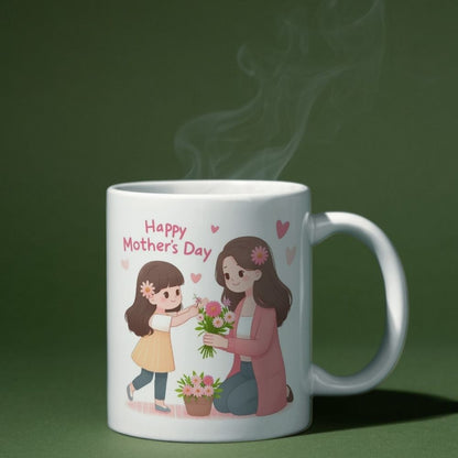 Happy Mother’s Day Mom & Daughter Ceramic Mug – 350 ML Gift Edition