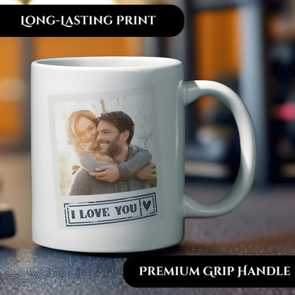 I Love You Couples Artwork Printed 11oz Ceramic Coffee Mug for Valentine's Day