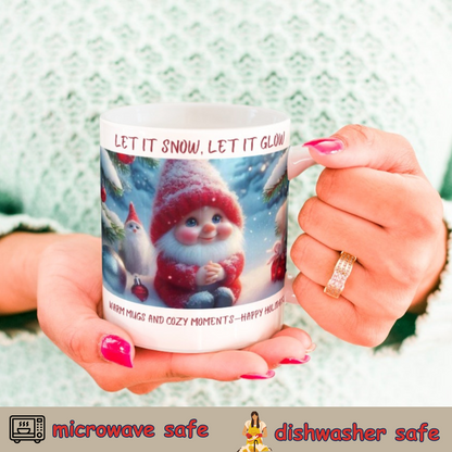 Merry Christmas Santa Coffee Mug - Cute Baby Santa Claus Christmas Themed 11oz Ceramic Mug