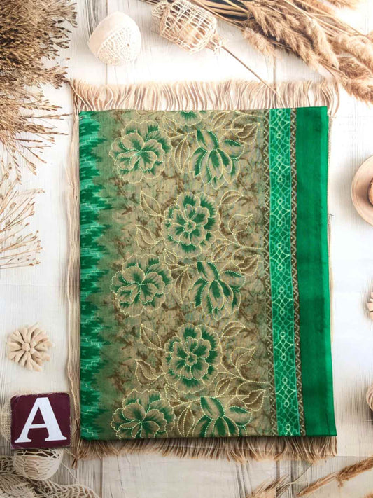 Elegant Handloom Cotton Saree with Blouse Piece – 6.3m Lightweight Traditional Wear
