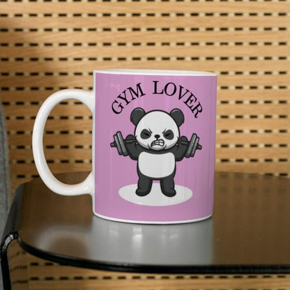 Gym Lover Panda Printed Coffee Mug Microwave & Dishwasher Safe (11 Ounces / 330ML)