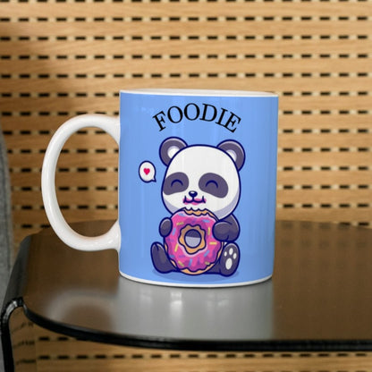 Foodie Panda Printed Coffee Mug Ceramic Microwave & Dishwasher Safe (11 Ounces / 330ML)