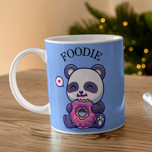 Foodie Panda Printed Coffee Mug Ceramic Microwave & Dishwasher Safe (11 Ounces / 330ML)