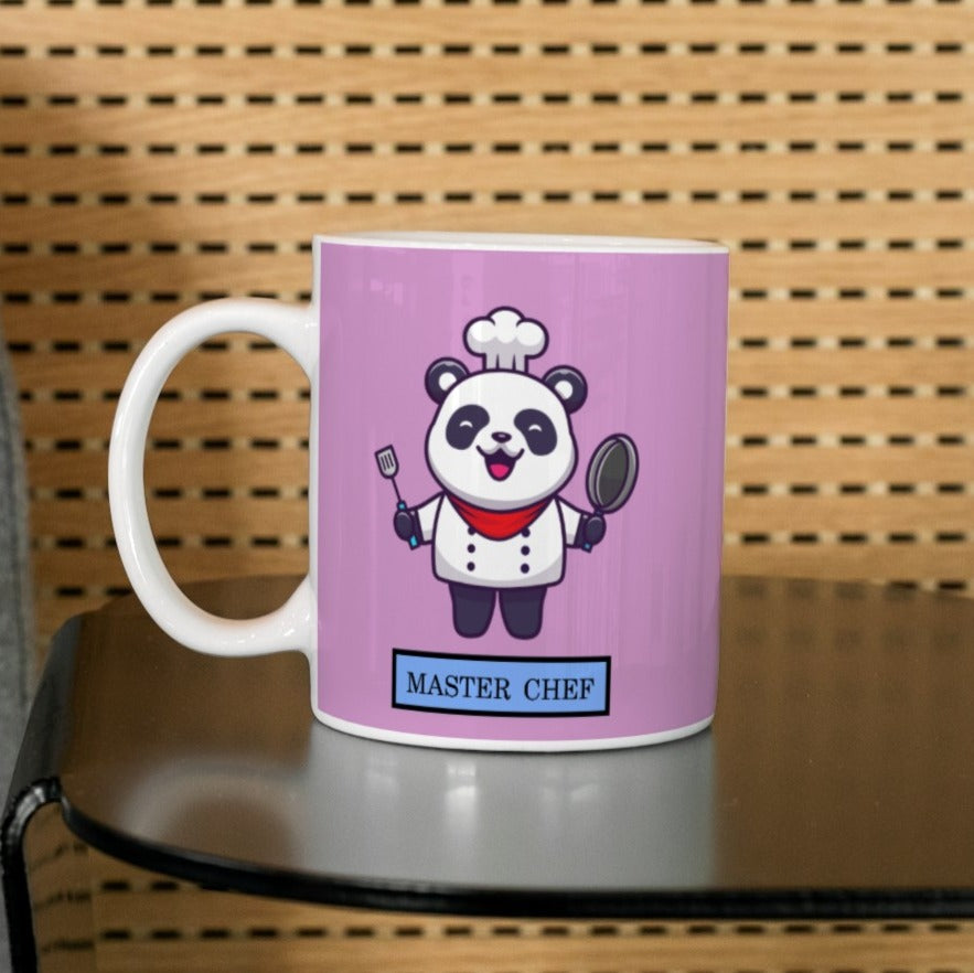 Master Chef Panda Printed Coffee Mug Microwave & Dishwasher Safe (11 Ounces / 330ML)