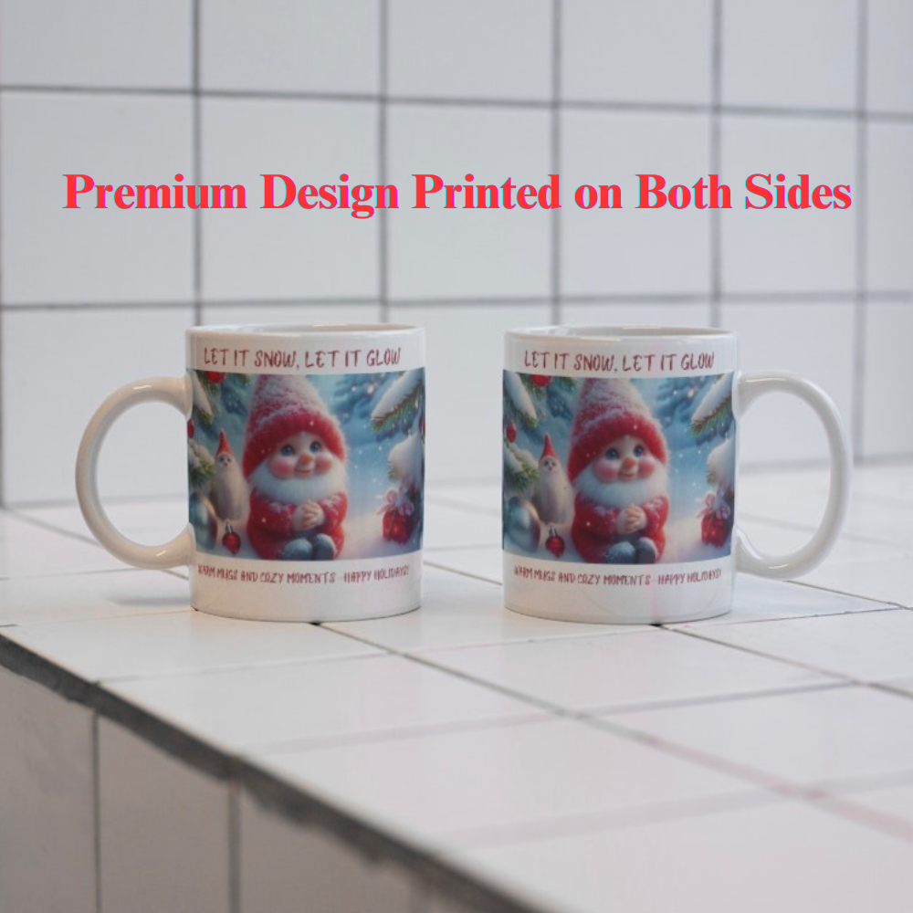 Merry Christmas Santa Coffee Mug - Cute Baby Santa Claus Christmas Themed 11oz Ceramic Mug