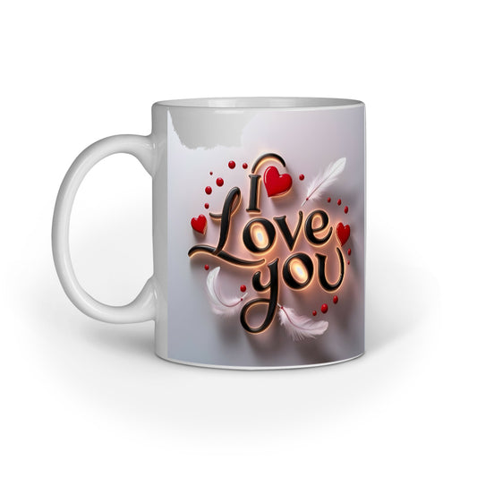 I Love You Printed Ceramic Coffee Mug