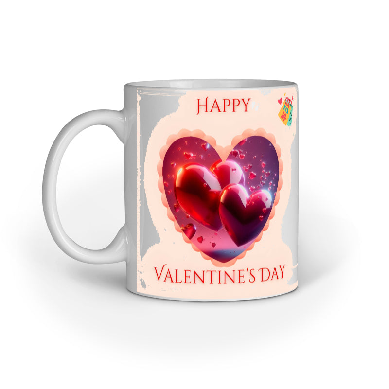 Red Heart Printed Ceramic Mug – 11oz