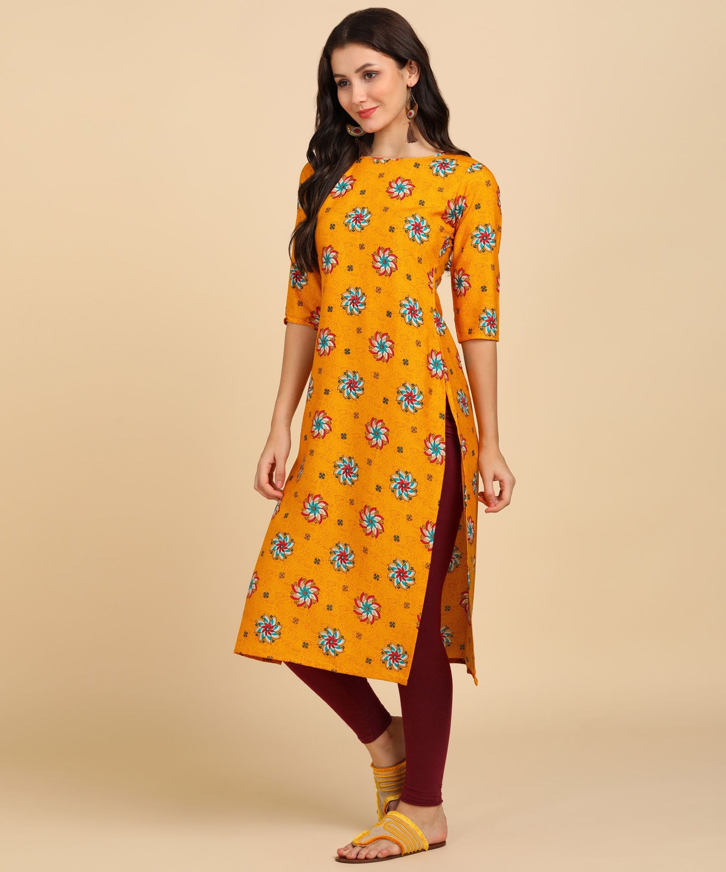 Delicate Printed American Crepe Kurti