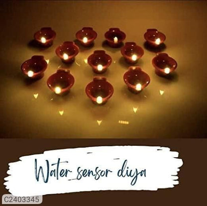 LED Light Water Sensor Diyas Plastic with, Ambient Lights, (Pack of 6/12/18/24)